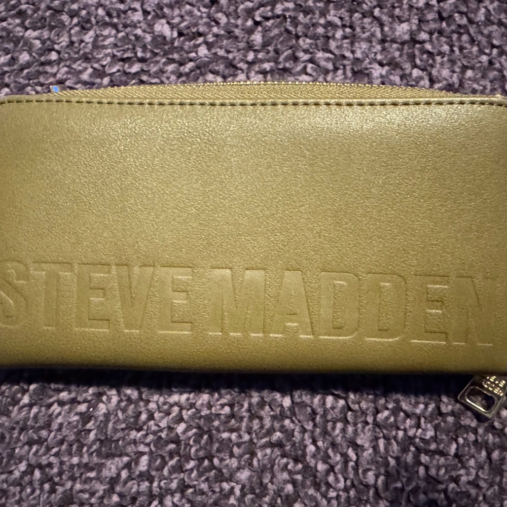 Steve Madden Khaki Zip-Around Wallet